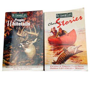 Outdoor Life: Trophy Whitetails & Classic Hunting Fishing Story Books Vintage